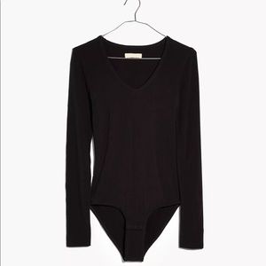 Madewell Black Long Sleeve Bodysuit